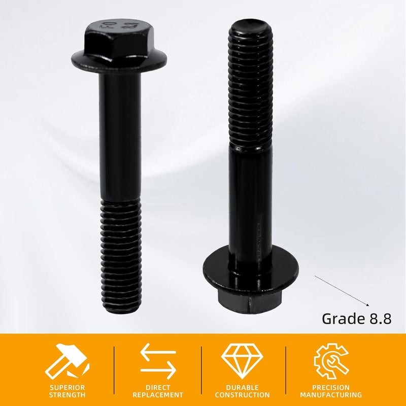 CHENACC 7.3 Exhaust Manifold Flanged Bolt Grade 10.9 For Ford F250 F350 7.3L Powerstroke Diesel Engine 1994 1995 1996 1997 1998 1999 2000 2001 2002 2003 Pack of 16 - Image 4